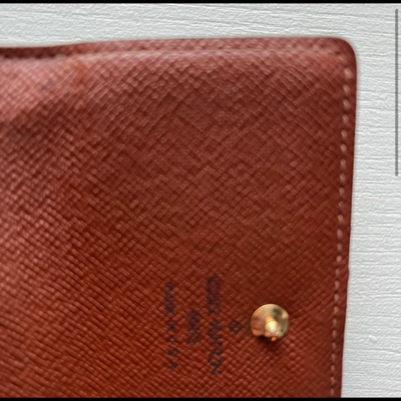 AUTHENTIC Louis Vuitton Monogram Bi-Folding Wallet Brown & Tan Preowned VINTAGE - Picture 4 of 7